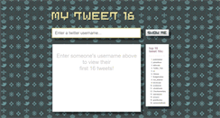 Desktop Screenshot of mytweet16.com